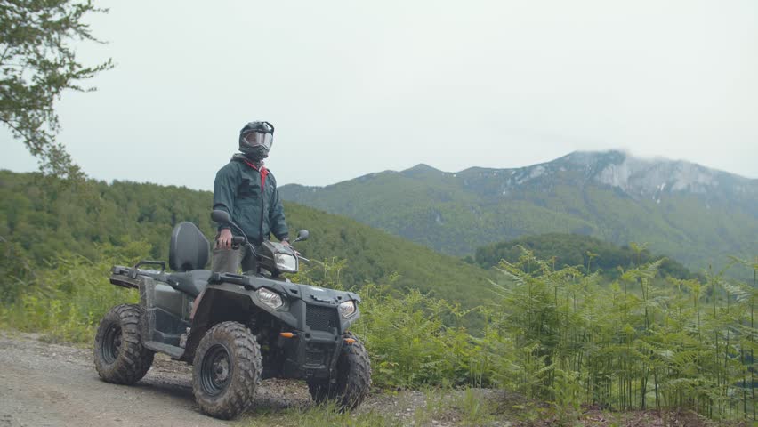 Man Driving Quad Bike Hd Stock Footage Video (100% Royalty-free ...