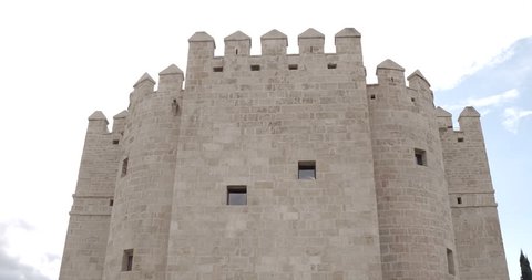 Calahorra tower of Cordoba, Andalusia, Spain. Filmed on June 6, 2018.