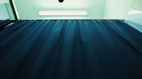 Curtain of a hospital room - dolly shot