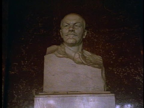 RUSSIA, 1999, Moscow, Russia, Lenin, marble bust