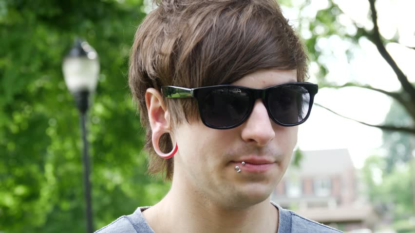 Glasses twink piercing raw