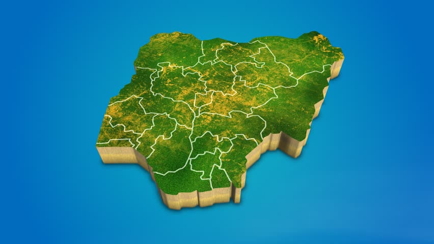 Satellite Map Of Nigeria Nigeria Country Map Satellite Camera Zoom Stock Footage Video (100%  Royalty-Free) 1012248101 | Shutterstock