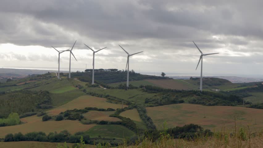 Windmill Farm on a Mountain