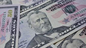 The United States fifty dollar bills with portrait The 18th U.S. President Ulysses S. Grant on money banknote - Powered by Shutterstock - Get 15% off with code: PIKWIZARD15