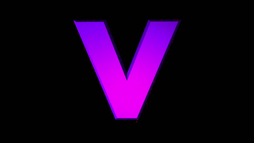 rotating roman letter “v” animated icon Stock Footage Video (100% ...