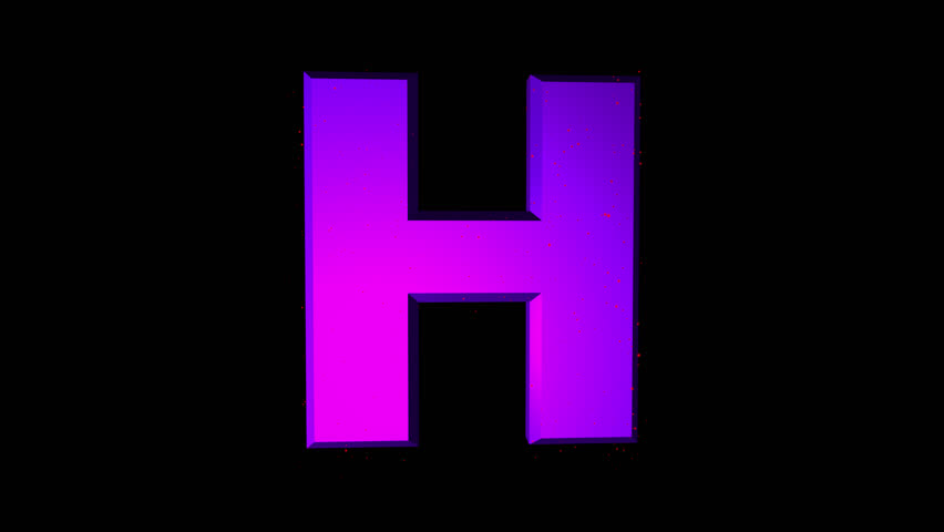 Rotating Roman Letter “h”. Animated Stock Footage Video (100% Royalty