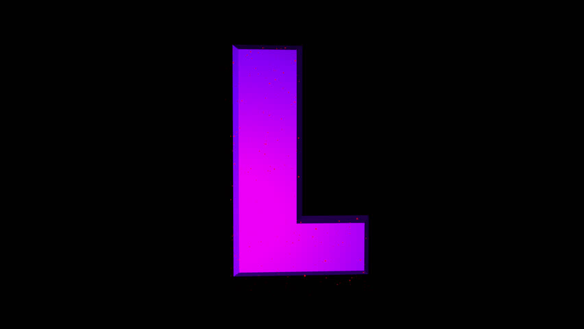 Rotating Roman Letter “l”. Animated Stock Footage Video (100% Royalty
