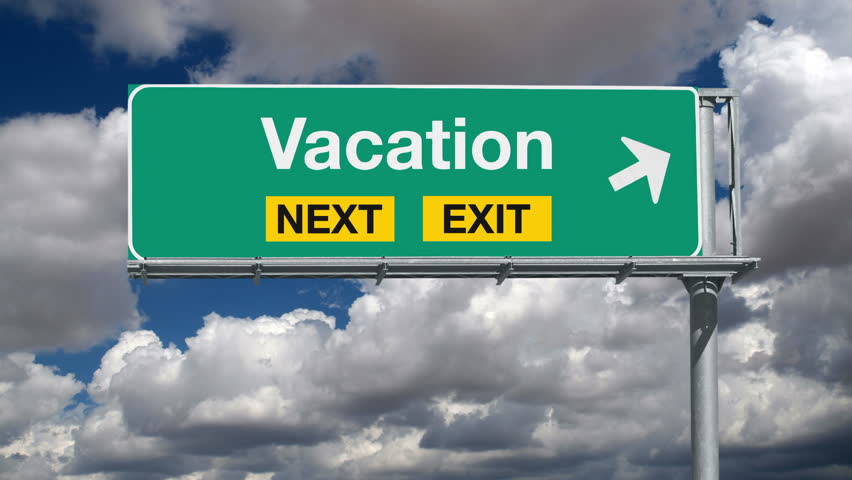 Vacation Next Exit Highway Sign Stock Footage Video (100% Royalty-free ...