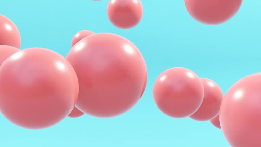Pink ball floats on a blue background.-3d rendering. | Shutterstock HD Video #1012377905
