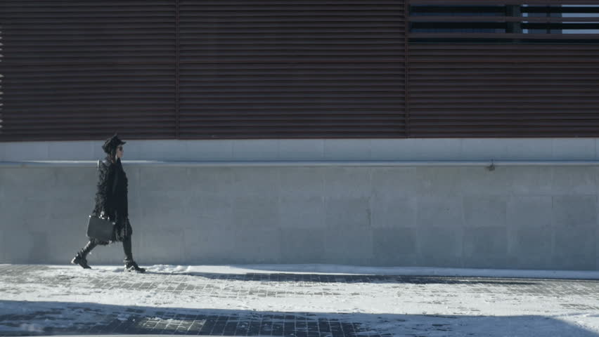 Girl is having a walk