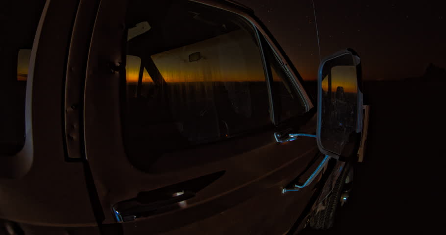This is a timelapse of a 1989 f150 truck with stars flying by at night.. Shot on a GH5