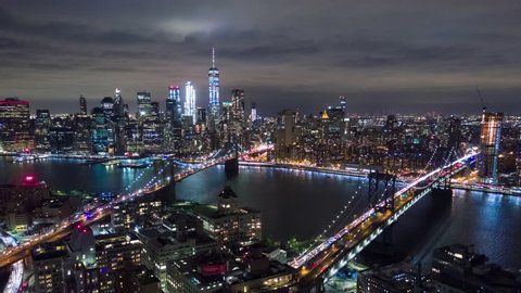 Aerial Night View Of Manhattan Stock Footage Video 100 Royalty Free Shutterstock