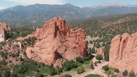 Aerial Drone Video of Garden of The Gods in Colorado Springs CO