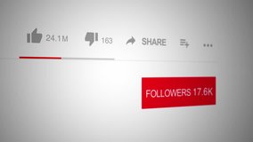 Close up of Social Media User Interface a Video Likes, Dislikes, Followers Counter - Quick Increasing
 - Influencer - Powered by Shutterstock - Get 15% off with code: PIKWIZARD15