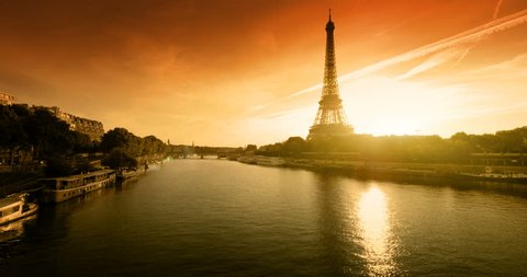 Eiffel tower, sunset time, Paris. France