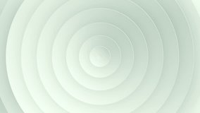Animation of growing circles with flying spheres. Abstract geometric background. Seamless loop. 