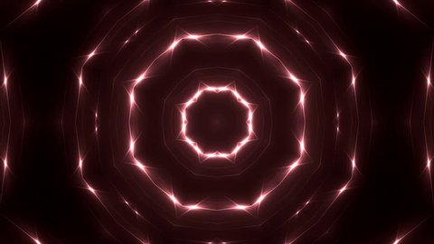 Fractal red kaleidoscopic background. Background motion with fractal design. Disco spectrum lights concert spot bulb. More sets footage in my portfolio.