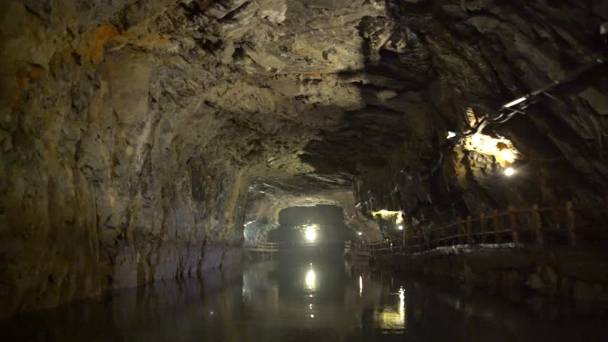 Interior view of the beautiful Beihai Tunnel, Nangan, Matsu, Taiwan