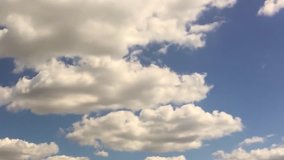 
Beautiful white clouds and sky in time lapse, very nice clear blue soft skies background, real fast motion cloudscape.