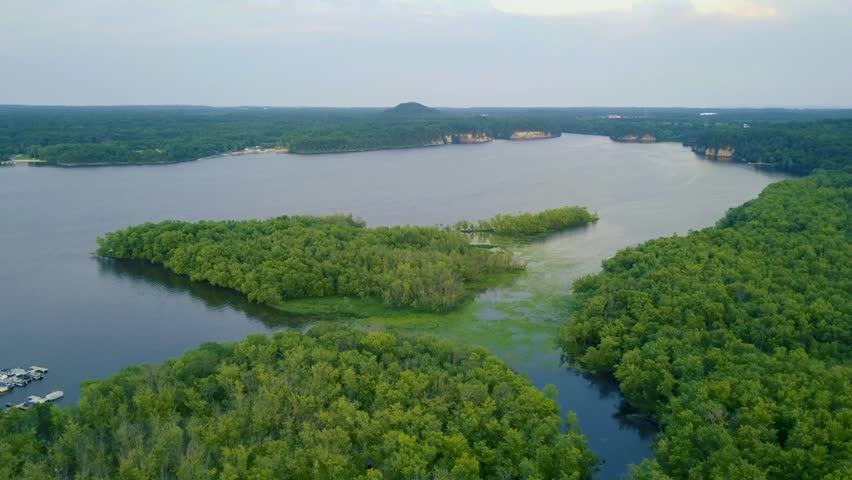 Lakes in Wisconsin and green forests