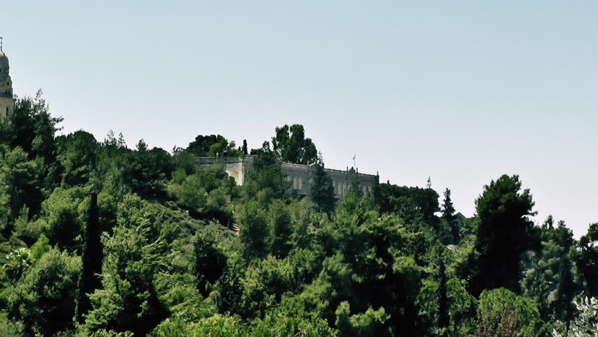 Jerusalem Israel June 18, 2018 View of the tower of David and the outer wall of the old city of Jerusalem in the morning
