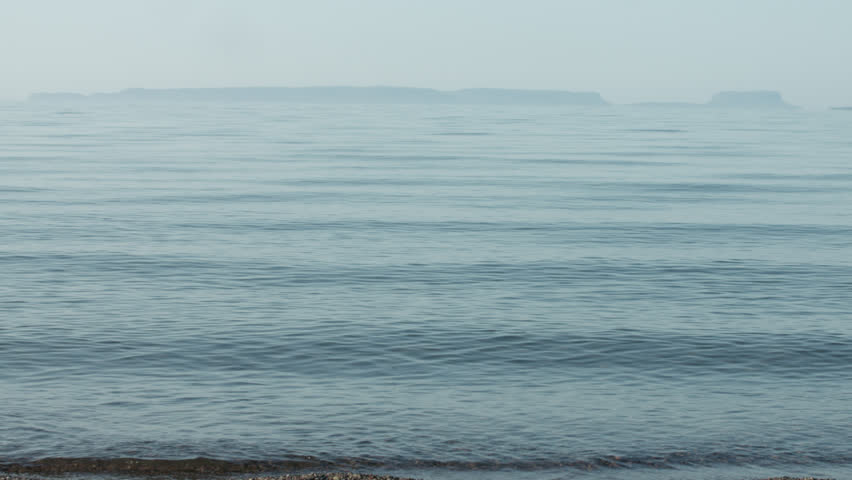 Calm waves on the North shore of Lake Superior. With audio.