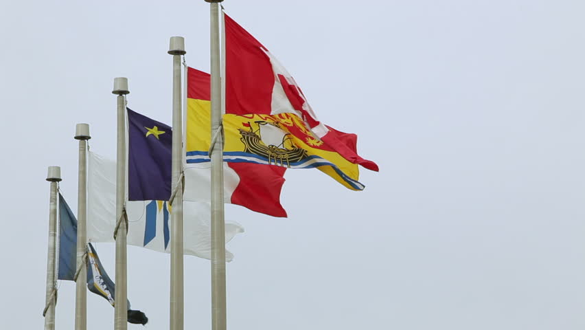 CANADA, NEW BRUNSWICK, ACADIAN FLAGS Royalty-Free Stock Footage #1012510874