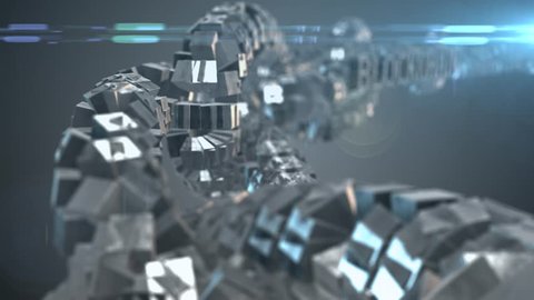 Blockchain title cryptos and cryptocurrency decentralized digital currency - 3d render animation