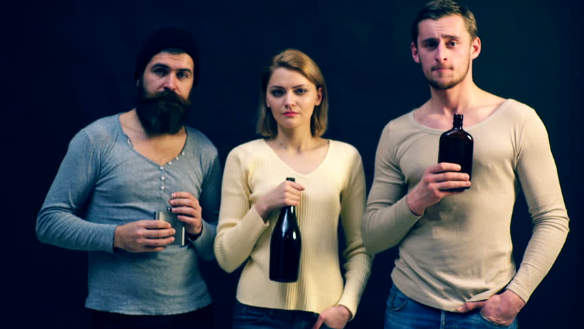 The young company offers you a delicious drink. 