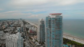 Aerial Miami United States 4k drone video
