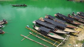 Local Pier Travel Boat, Transportation of people and traveler in Thailand