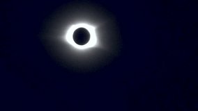 The moon blocks out the sun in a total solar eclipse captured in South Carolina