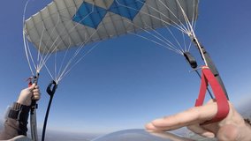 Parachute piloting point of view - Powered by Shutterstock - Get 15% off with code: PIKWIZARD15