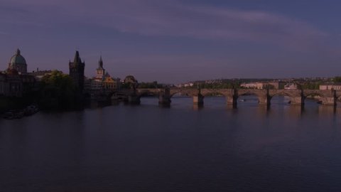 Czech Republic, Prague, Prague charles bridge, river, roofs, drone view, tower, europe, architecture, famous, travel, tourism, gothic, town, old, cityspace