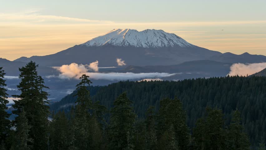 Mount St. Helens Winter View in Washington image - Free stock photo ...