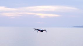 Drone New Generation with High resolution Camera Flying on the Sea 3
