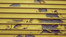 Video of a yellow grunge rusty metal texture background