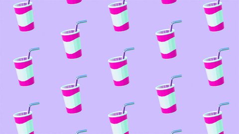 Animation minimal art. Soda background. Candy minimal style