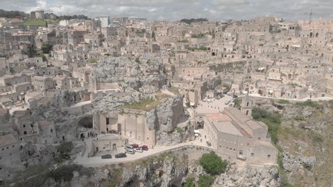 Aerial view of Matera, Italy
