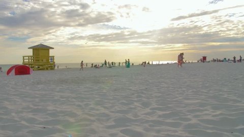People playing at the beach in Siesta Key Florida
