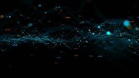 
3d render abstract background with graph made of dot particles. Finance graph with details. Complex repeatable graphs. Loopable animation of up and down graph changing. - Powered by Shutterstock - Get 15% off with code: PIKWIZARD15