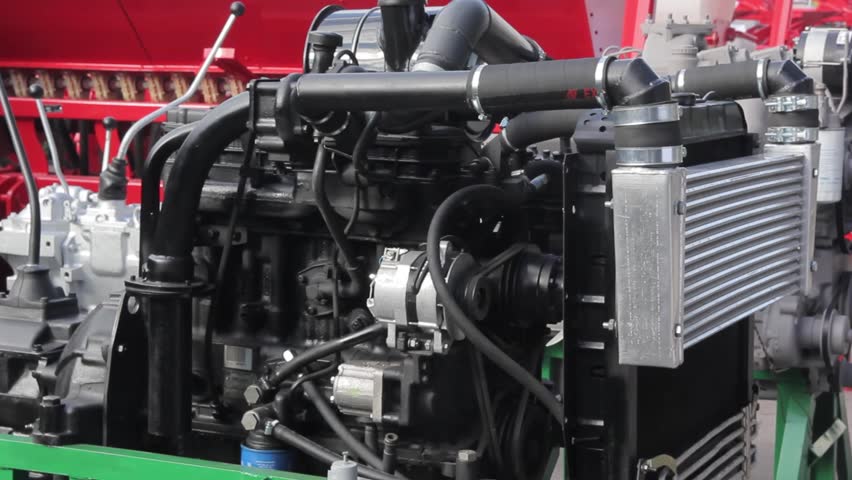 Diesel power engine at new tractor