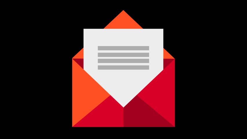 Opening an Email Letter in an Envelope Animated Icon | Shutterstock HD Video #1012677524