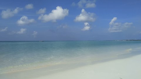 Beautiful white sand beach in Maldives.