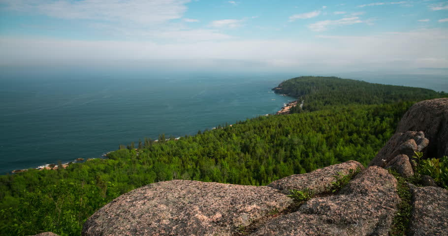 A Summer Day Looking At Otter Point From Gorham Mountain In Acadia National Park, Maine