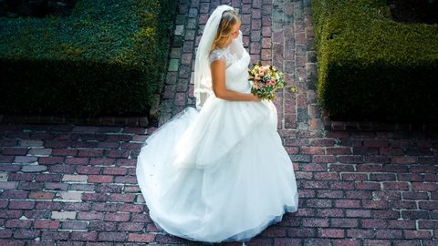 Cinemagraph of Beautiful Bride In Wedding Dress