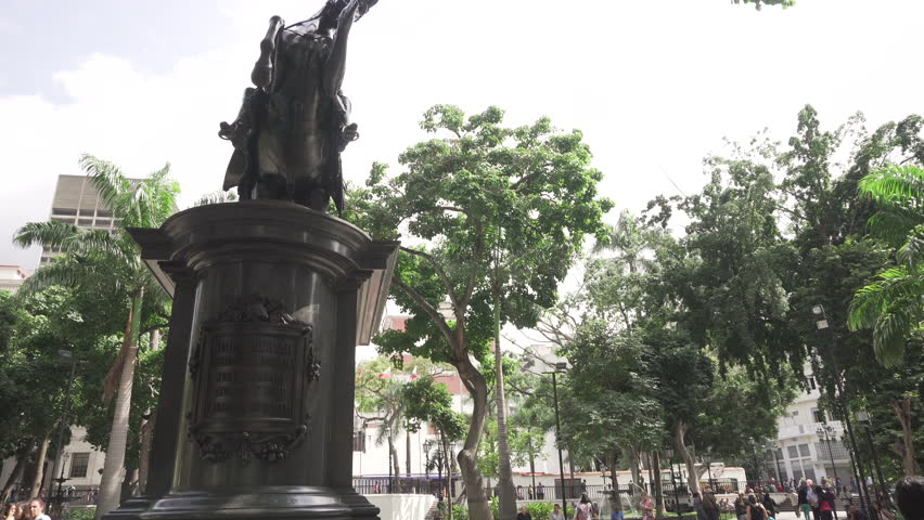 Plaza Bolivar in the center of Caracas in Venezuela