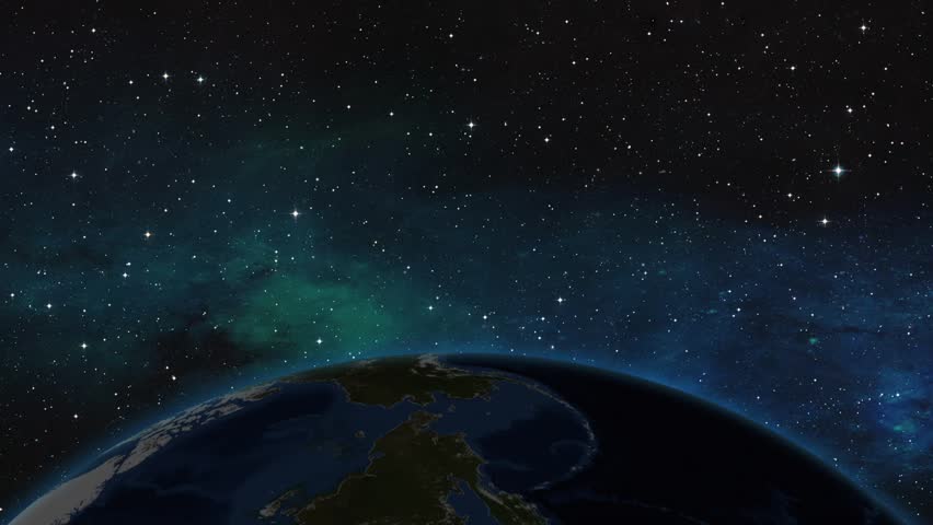 QATAR DOHA ZOOM IN FROM SPACE