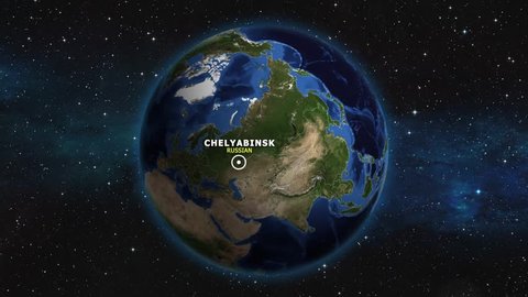 RUSSIAN CHELYABINSK ZOOM IN FROM SPACE