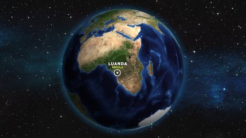 ANGOLA LUANDA ZOOM IN FROM SPACE